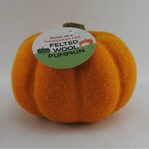 Trader Joe’s Handcrafted Felted Wool Pumpkin New with Tag LIMITED